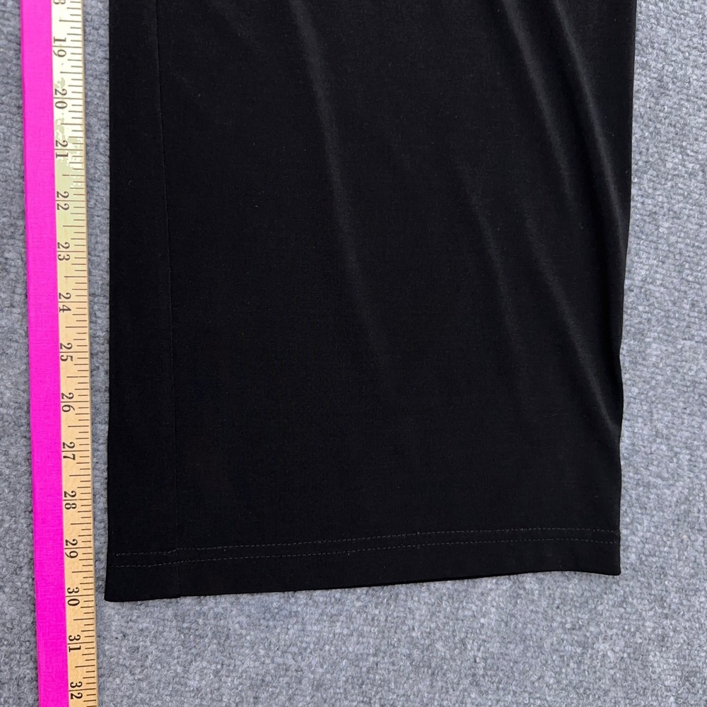 IC Collection Wide Leg Pant Women's XL Black High Rise Pull-On Drapey Luxury USA - Picture 9 of 11